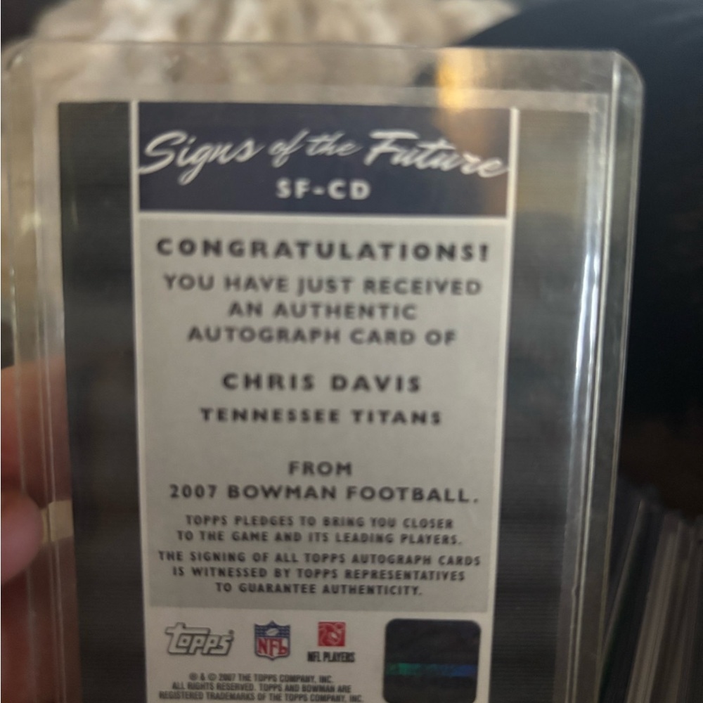 Chris Davis Autograph Card